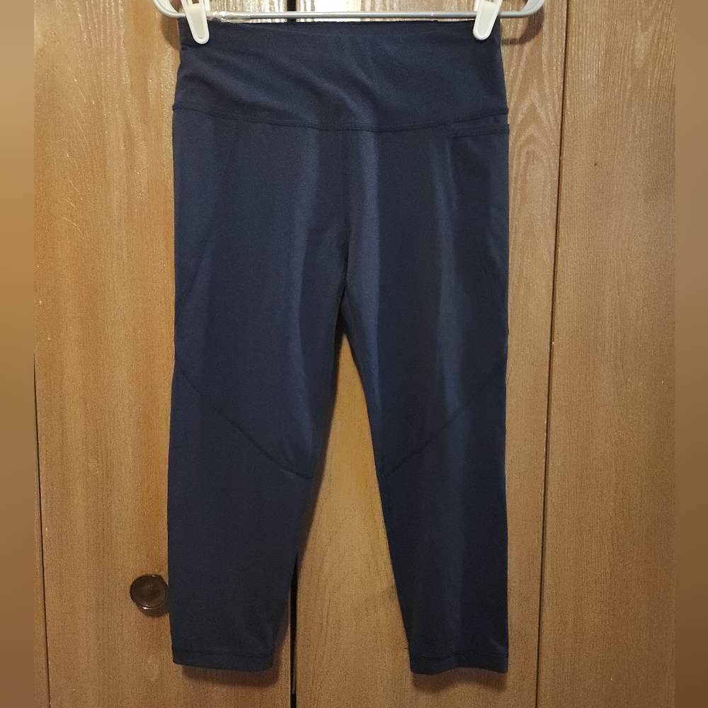 Sweaty Betty Power Crop Length Workout Leggings Blue Women's Size US 6 UK Small